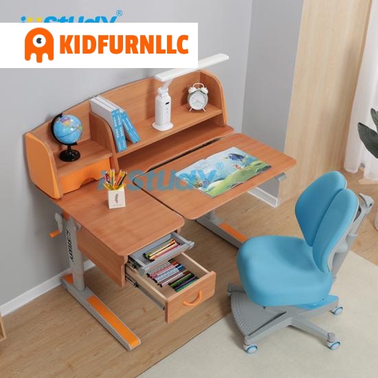 mesa de estudio de esquina de madera